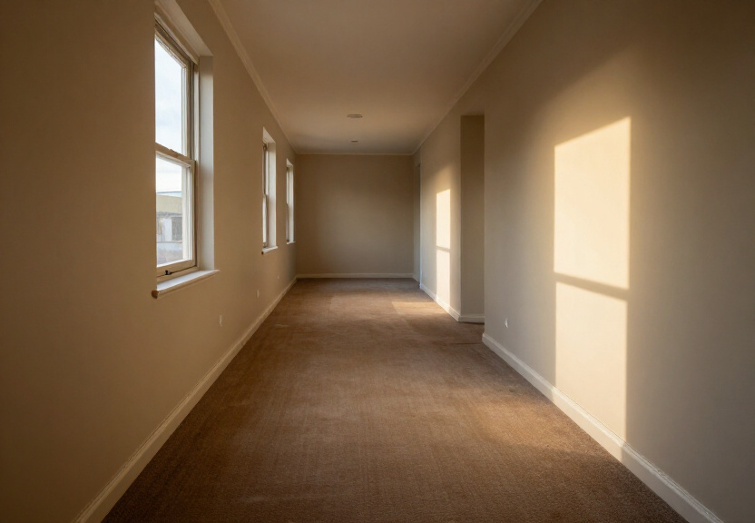 Restored living room in Putney home after flood cleanup